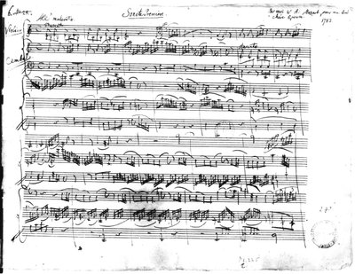 Sonate Premiere for violin and harpsichord in C major (K 403), 1782 by Wolfgang Amadeus Mozart